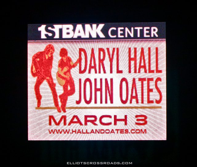 Concert poster for Daryl Hall and John Oates.