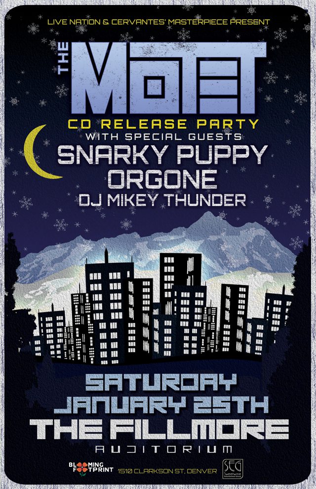 Concert poster for The Motet CD release.