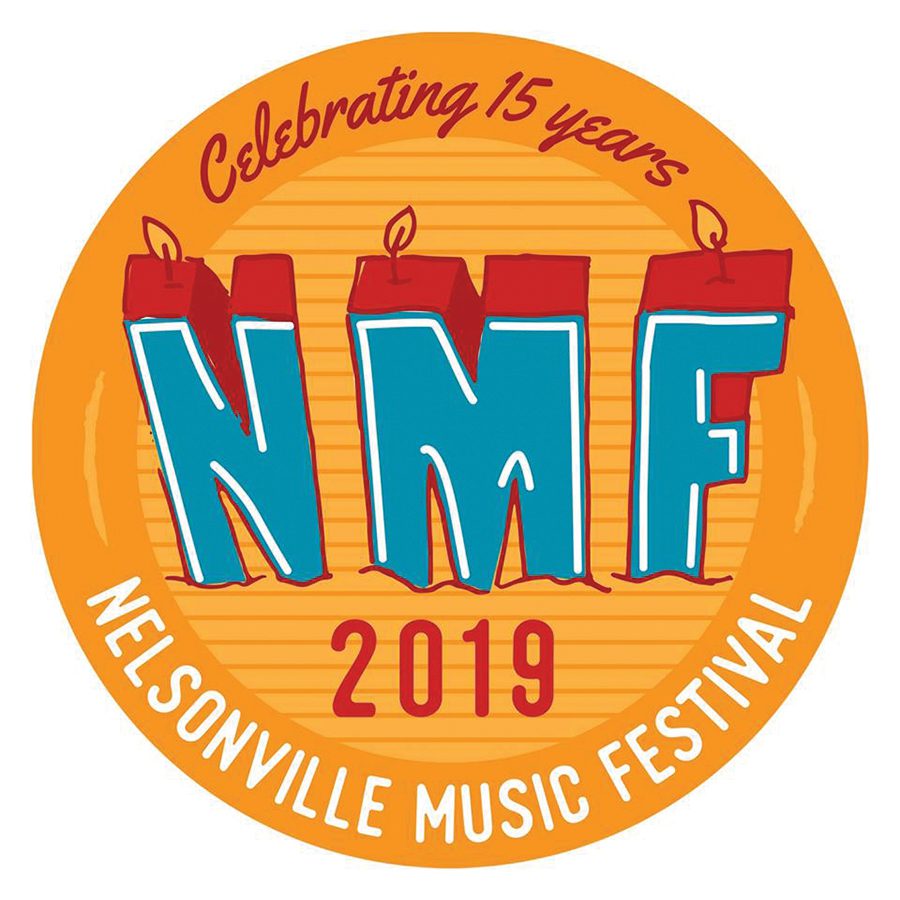 Nelsonville Music Festival 2019 anniversary logo.