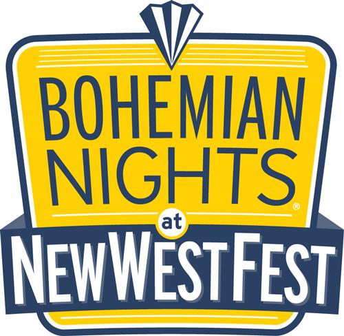 Bohemian Nights at NewWestFest logo design.