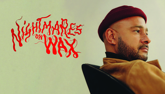 Man in hat beside "Nightmares on Wax" text.