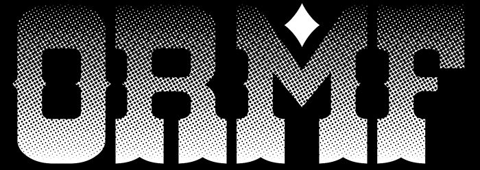 Text "ORMF" in bold, gradient style.