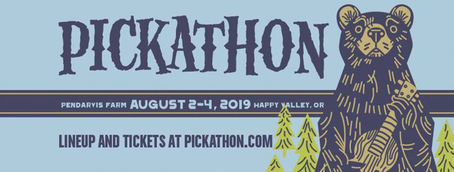 Pickathon festival poster with bear illustration.