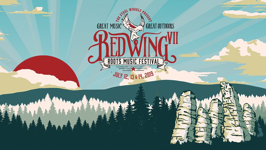 Red Wing Roots Music Festival poster illustration.