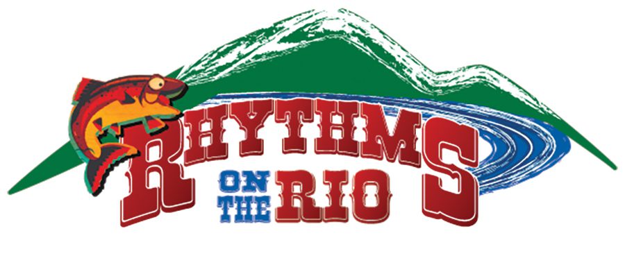 Rhythms on the Rio logo with fish.
