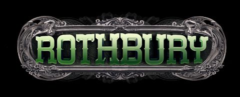 Rothbury logo with ornate decorative design.