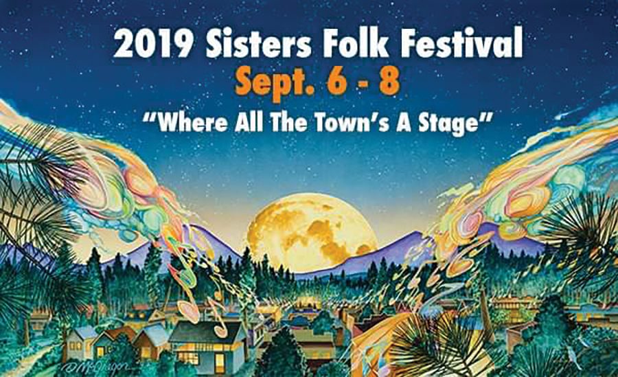 Sisters Folk Festival 2019 promotional poster.