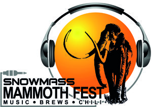 Mammoth Fest logo with mammoth and headphones.