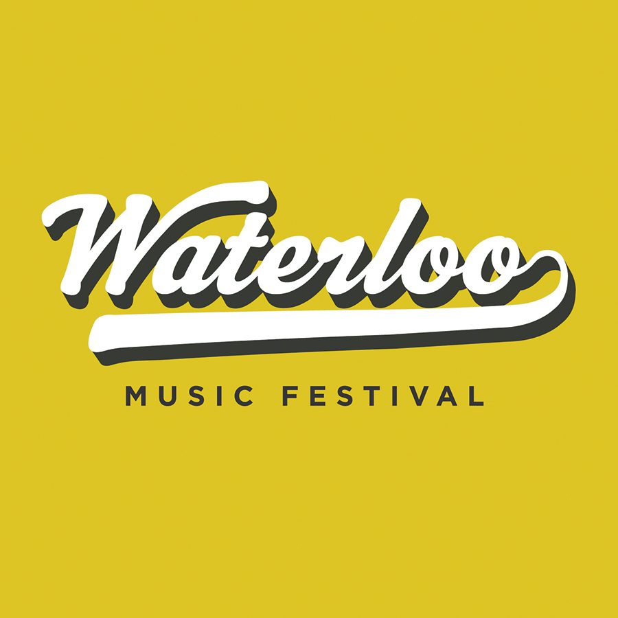 Waterloo Music Festival logo on yellow background.
