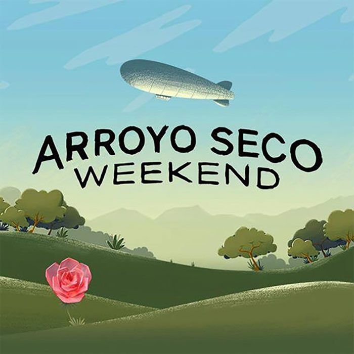 Arroyo Seco Weekend poster with blimp.