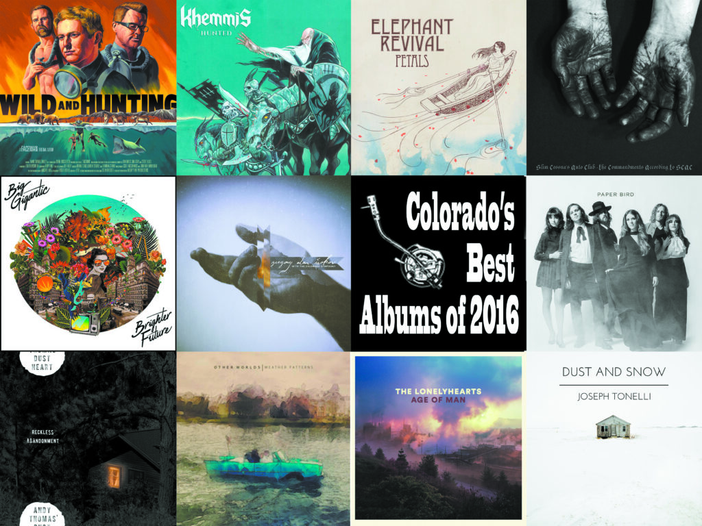 Collage of Colorado's Best Albums 2016.