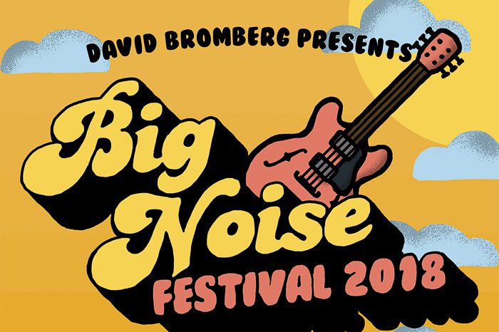 Big Noise Festival 2018 poster with guitar.