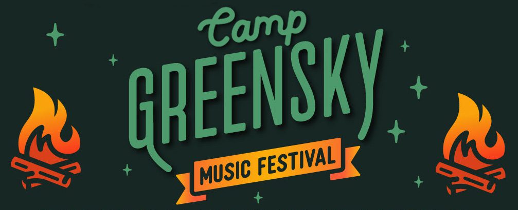 Camp Greensky Music Festival logo with campfires.