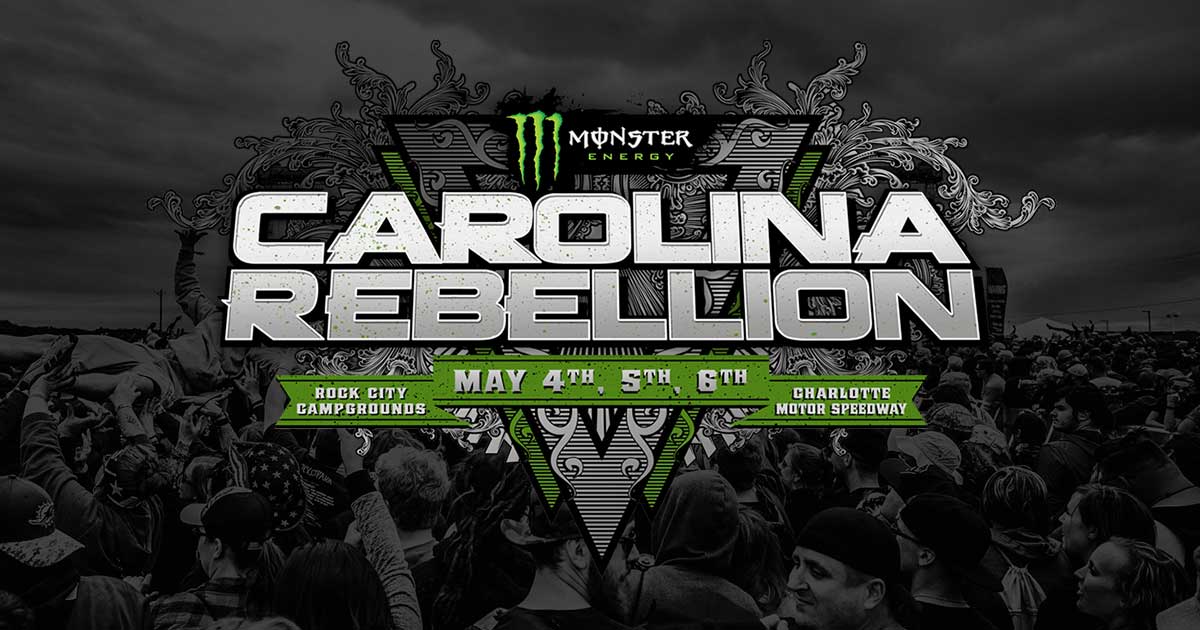 Carolina Rebellion festival poster, crowd background.