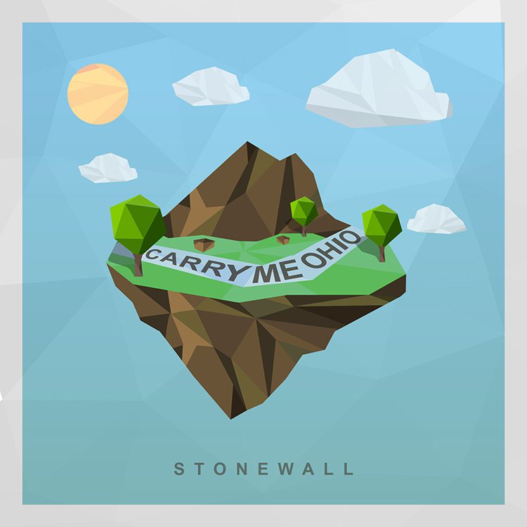 Floating island with "Carry Me Ohio" text.