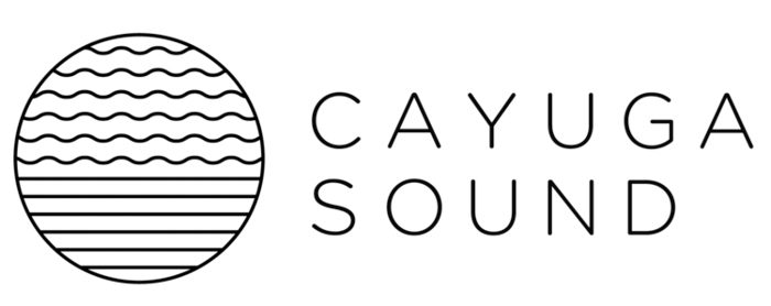Cayuga Sound logo with stylized circle.