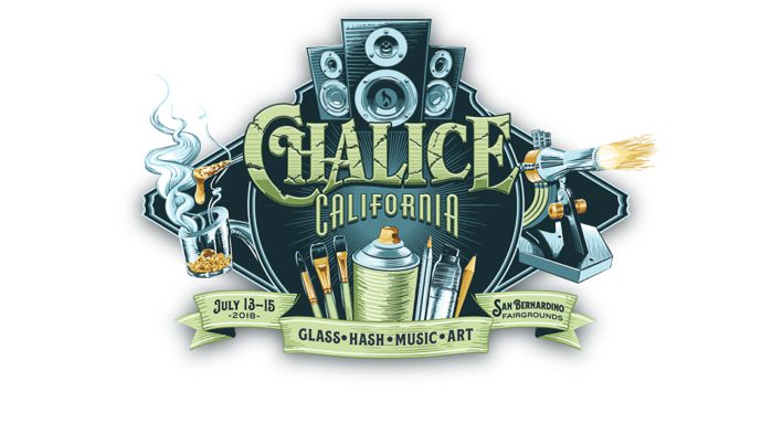 Chalice California festival poster with event details.