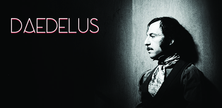 Man in profile with Daedelus text.