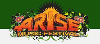 Arise Music Festival logo with floral design.