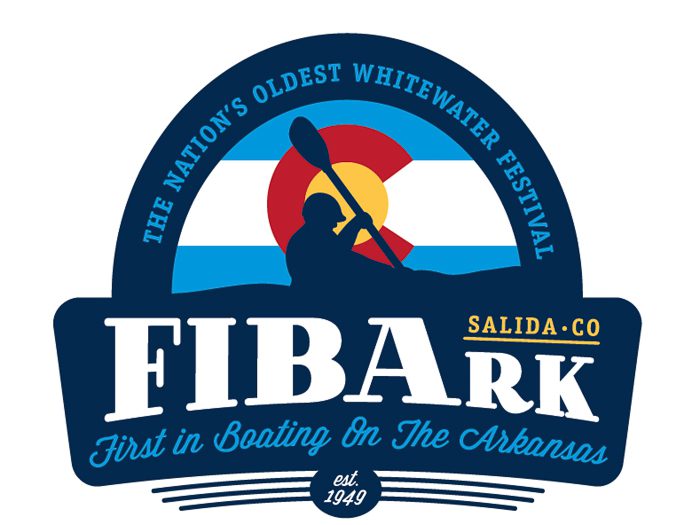 FIBArk festival logo with kayaker silhouette.