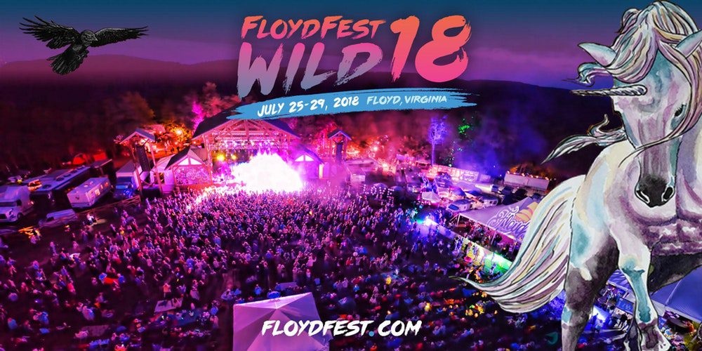 Outdoor music festival with vibrant crowd scene.
