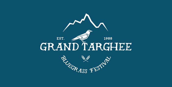 Grand Targhee Bluegrass Festival logo, mountain design.