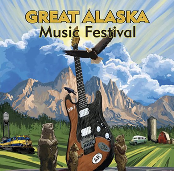 Great Alaska Music Festival poster illustration.