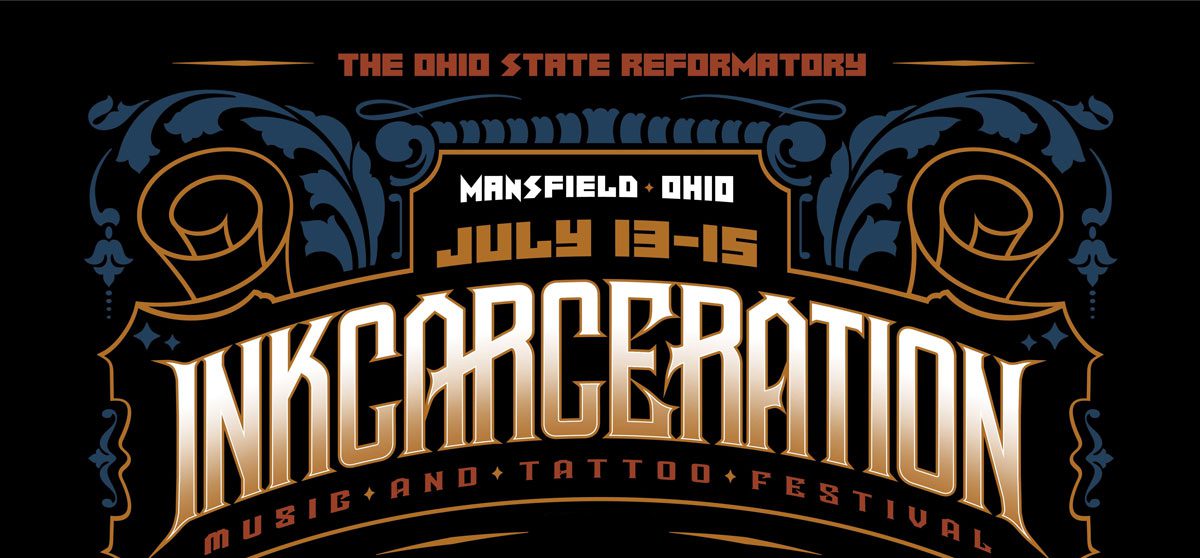 Inkcarceration Festival poster, July 13-15 dates.