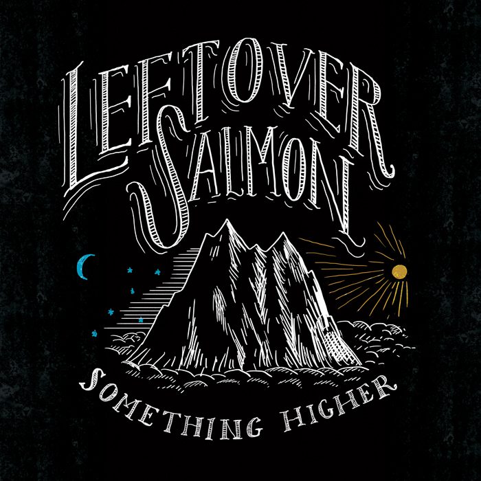 Mountain illustration with "Leftover Salmon" text.