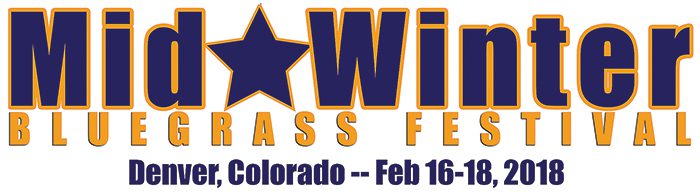 Midwinter Bluegrass Festival logo, 2018 Denver.