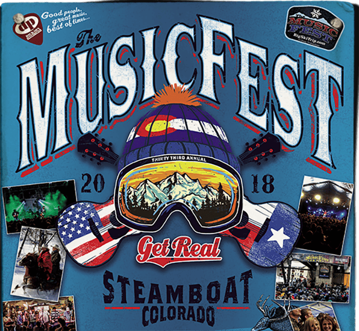 MusicFest 2018 poster, Steamboat Colorado theme.