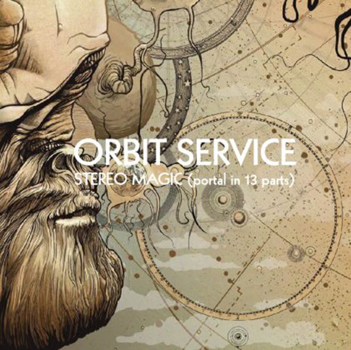 Abstract artwork with text "Orbit Service.