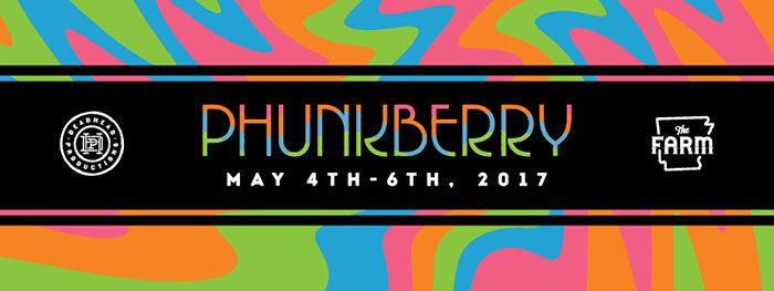 Colorful Phunkberry festival banner, May 2017.
