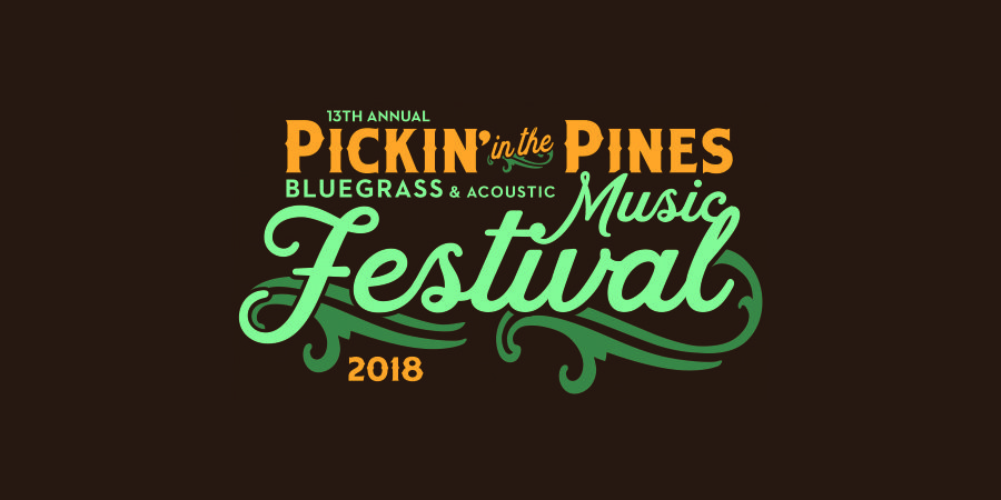 Pickin' in the Pines Festival 2018 Logo.