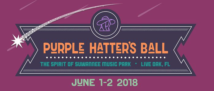 Purple Hatter's Ball event poster, 2018.