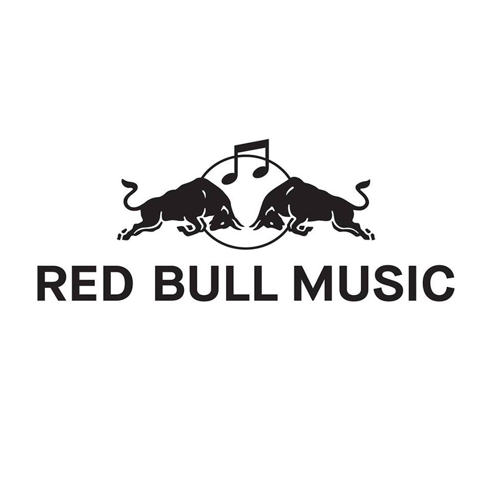 Red Bull Music logo with two bulls.
