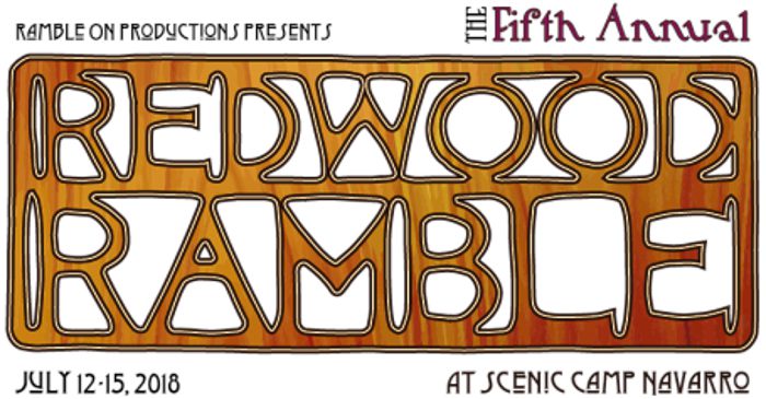 Redwood Ramble festival poster, 2018 event.