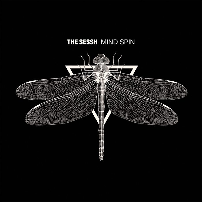 Dragonfly graphic on black album cover.