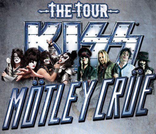 KISS and Mötley Crüe promotional tour poster.