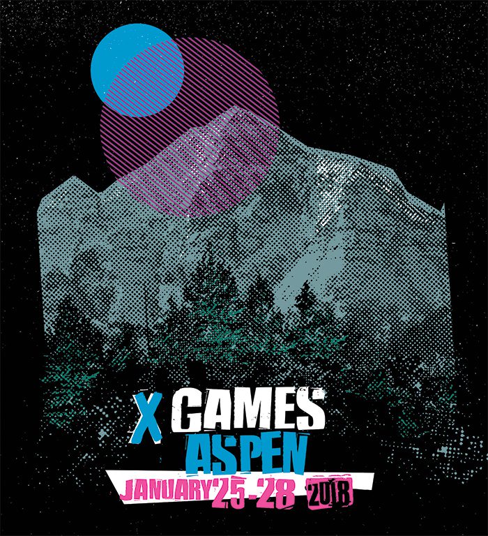 X Games Aspen 2018 event poster design.