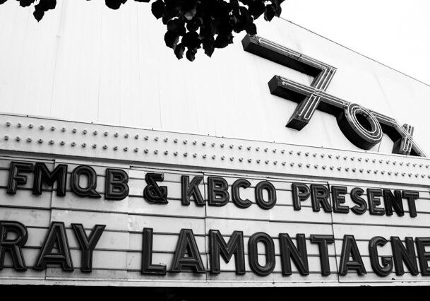 Marquee sign for Ray LaMontagne concert.