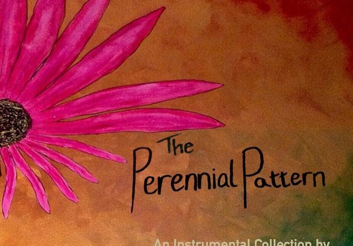 Pink flower on "The Perennial Pattern" cover.