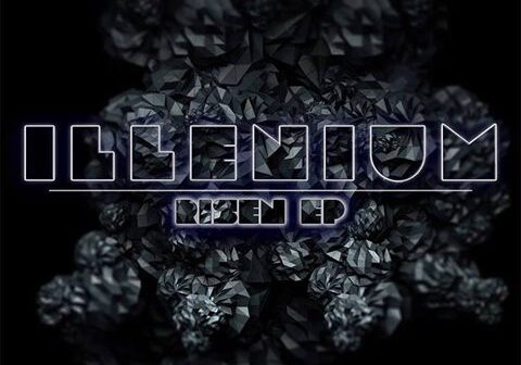 Illenium Risen EP cover with dark crystals.