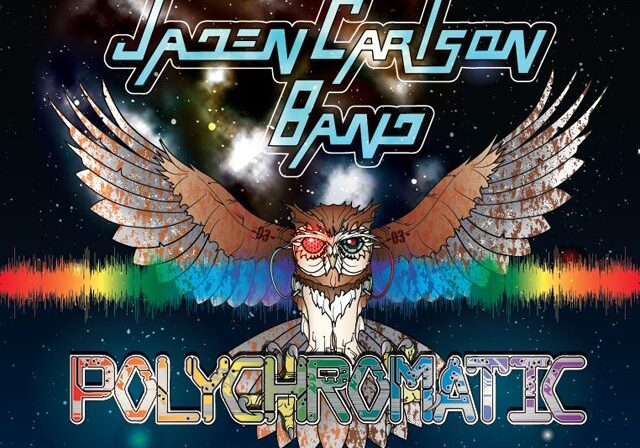 Colorful owl with band logo and title.