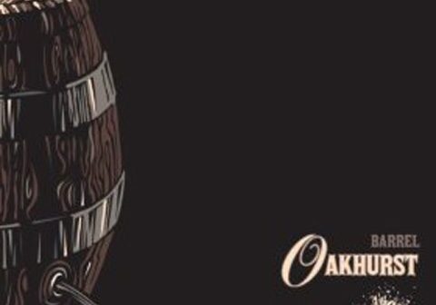 Barrel with lit fuse and "Oakhurst" text.
