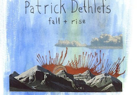 Abstract mountain landscape with text overlay.