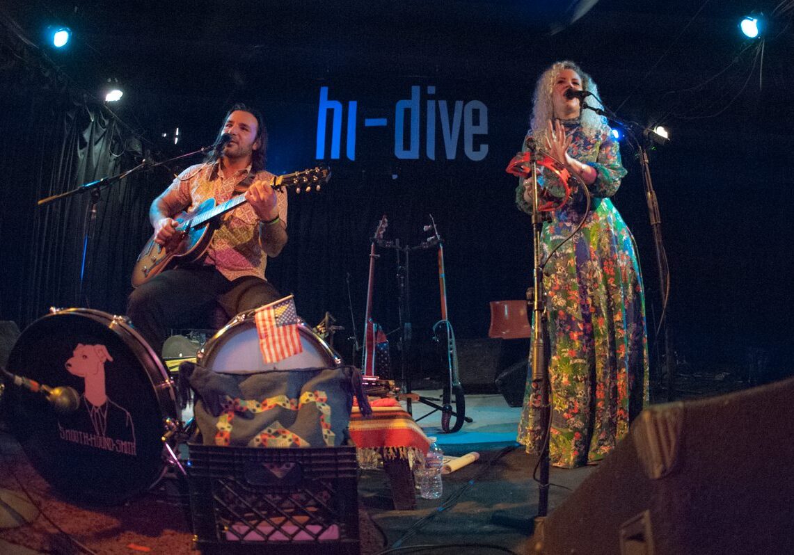Musicians performing on stage at hi-dive.