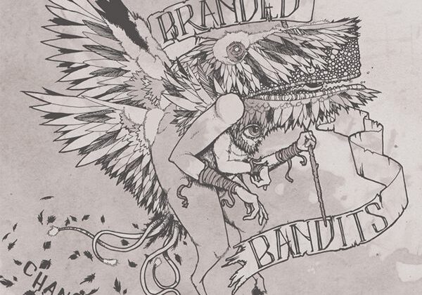 Surreal winged creature with "Branded Bandits" text.