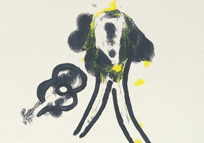 Abstract figure with guitar, titled "Matt Rouch".