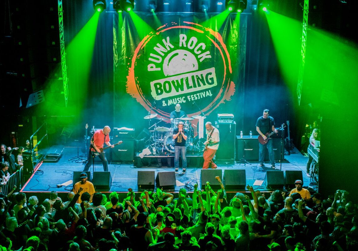 Band performing at Punk Rock Bowling festival.